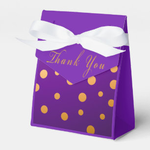 Bright Plum Purple and Gold  Favour Box