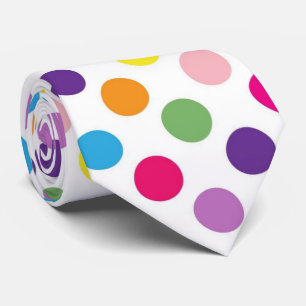 Bright polka dot pattern tie