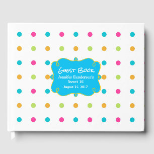 Bright Polka Dots Special Occasion Guest Book