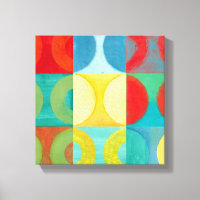 Bright Pop Art with Circles and Squares