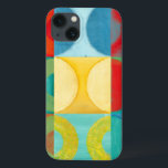 Bright Pop Art with Circles and Squares iPhone 13 Case<br><div class="desc">Fluorescent is not just for lights anymore as proven by this wonderfully bright pop art piece. This print is a mash of square grids with coloured circles inside. If you love abstract art you'll love this print!</div>