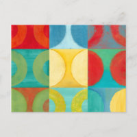 Bright Pop Art with Circles and Squares