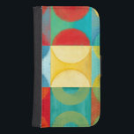Bright Pop Art with Circles and Squares Samsung S4 Wallet Case<br><div class="desc">Fluorescent is not just for lights anymore as proven by this wonderfully bright pop art piece. This print is a mash of square grids with coloured circles inside. If you love abstract art you'll love this print!</div>