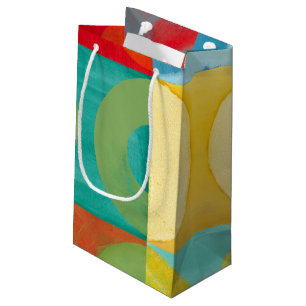 Bright Pop Art with Circles and Squares Small Gift Bag