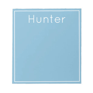 Bright Pop of Colour Personalised Notepad, Blue Notepad