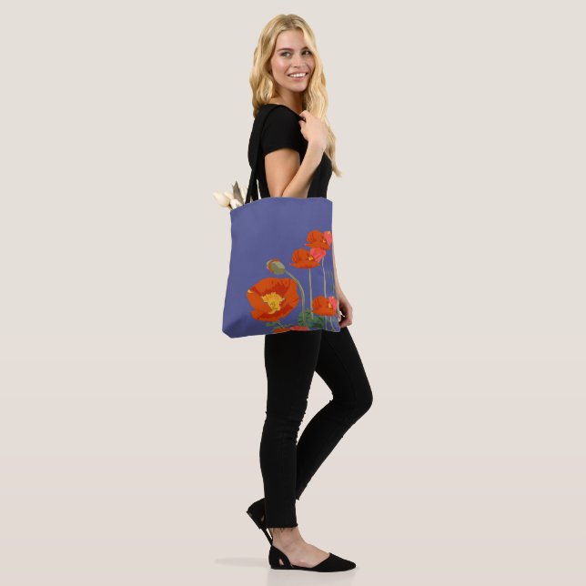 Bright Poppies Tote Bag (On Model)