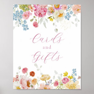 Bright Pretty Flowers Cards and Gifts Sign