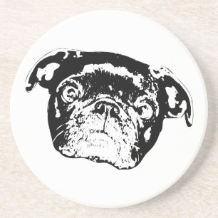Bright Pug Gathering Coaster