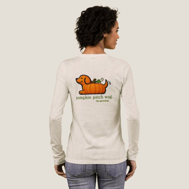 Bright Pumpkin Dog Fall Tri-Blend Shirt (Full Back)
