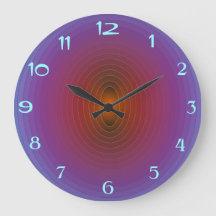 Bright Purple/Aqua> Fractual Patterned WallClock