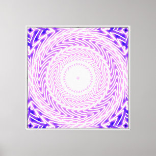 Bright purple circles pattern canvas print