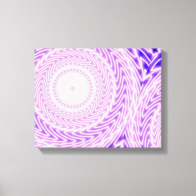 Bright purple circles pattern canvas print (Front)