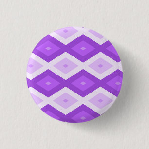 Bright purple diamond pattern 3 cm round badge