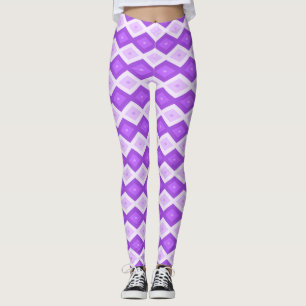Bright purple diamond pattern leggings