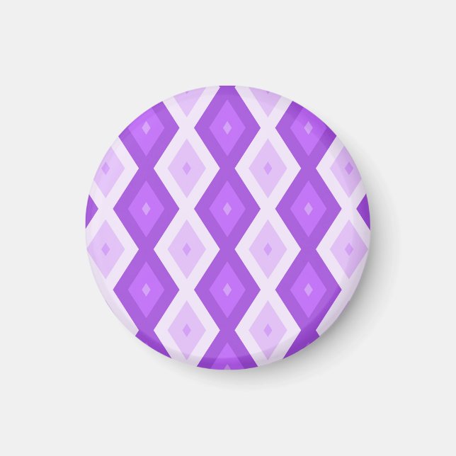 Bright purple diamond pattern magnet (Front)