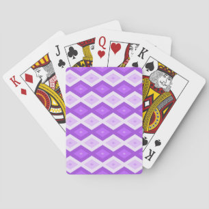 Bright purple diamond pattern playing cards