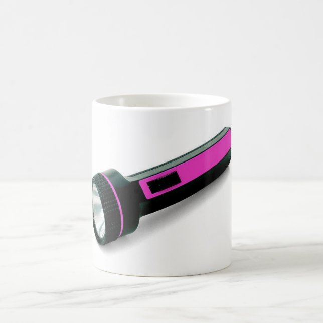 bright purple flashlight coffee mug (Center)