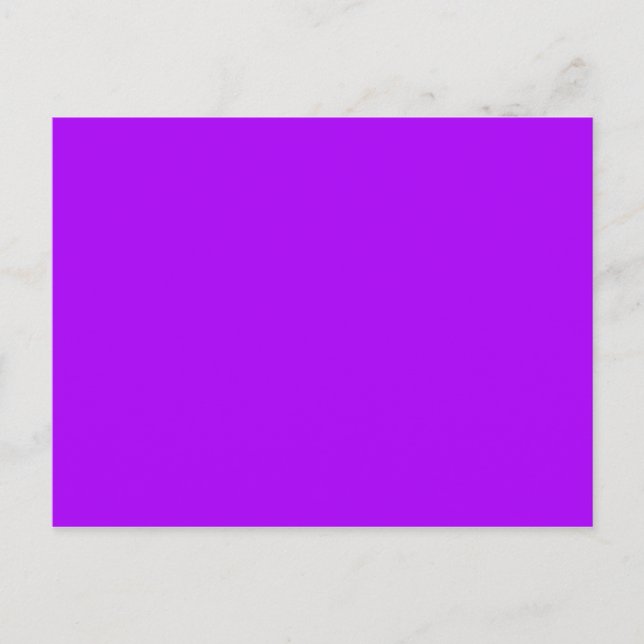 Bright Purple Fuchsia Neon Purple Colour Only Postcard (Front)
