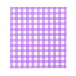 Bright purple gingham notepad