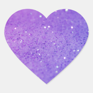 Bright Purple Glitter - Shiny, Sparkles Heart Sticker
