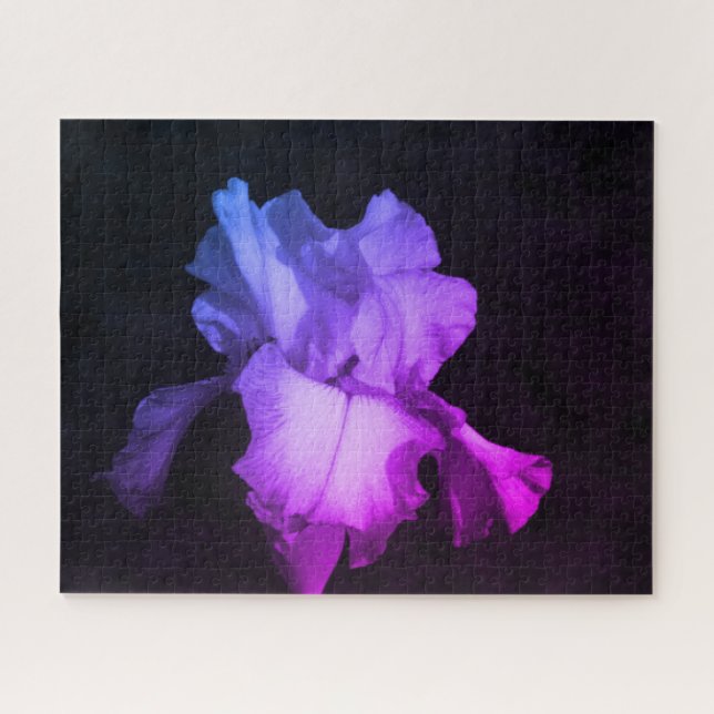 Bright Purple Iris Photo Puzzle (Horizontal)