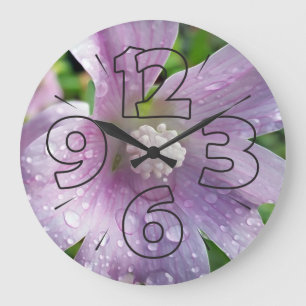 Bright purple large clock