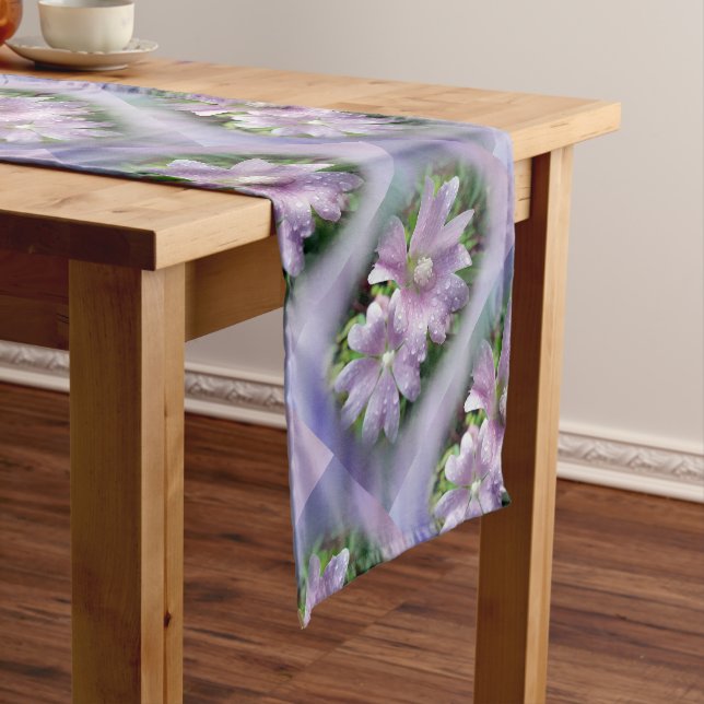 Bright purple long table runner (In Situ)