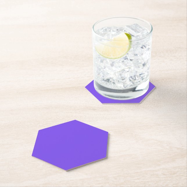 Bright Purple Paper Coaster (Insitu)