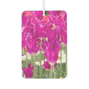 Bright Purple Pink Posies Car Air Freshener