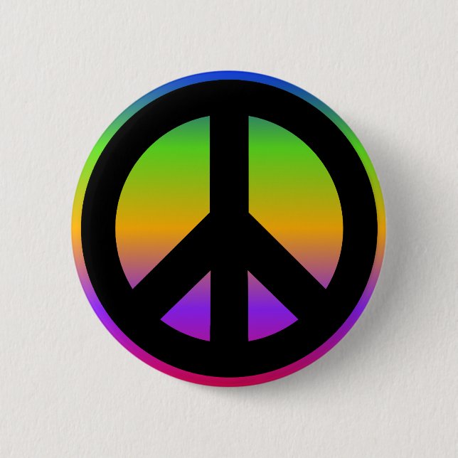 Bright Rainbow 6 Cm Round Badge (Front)