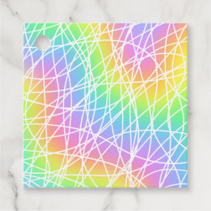 Bright Rainbow Abstract Design Favour Tags