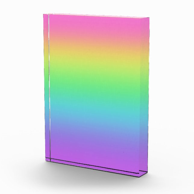 Bright Rainbow Acrylic Block (Right)