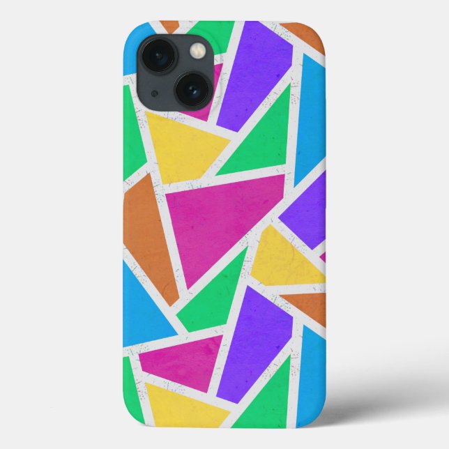 Bright rainbow colors mosaic Case-Mate iPhone case (Back)