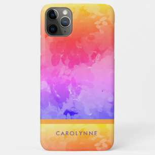 Bright Rainbow Colour Abstract Pattern Monogram Case-Mate iPhone Case