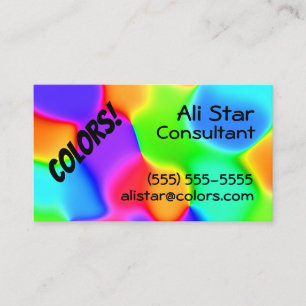 Bright Rainbow Colours Business Cards