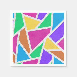 Bright rainbow colours mosaic napkin