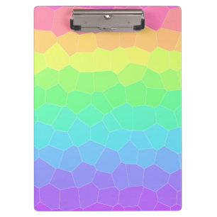 Bright Rainbow Geometric Gradient Clipboard