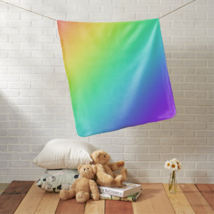 Bright Rainbow Gradient Baby Blanket