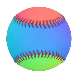 Bright Rainbow Gradient Baseball