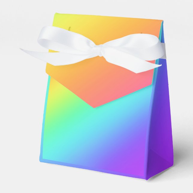 Bright Rainbow Gradient Favour Box (Front Side)