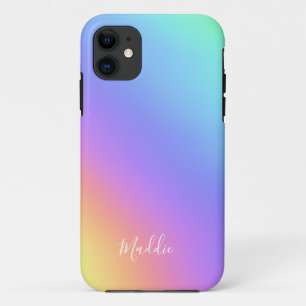 bright rainbow gradient girly personalized  Case-Mate iPhone case
