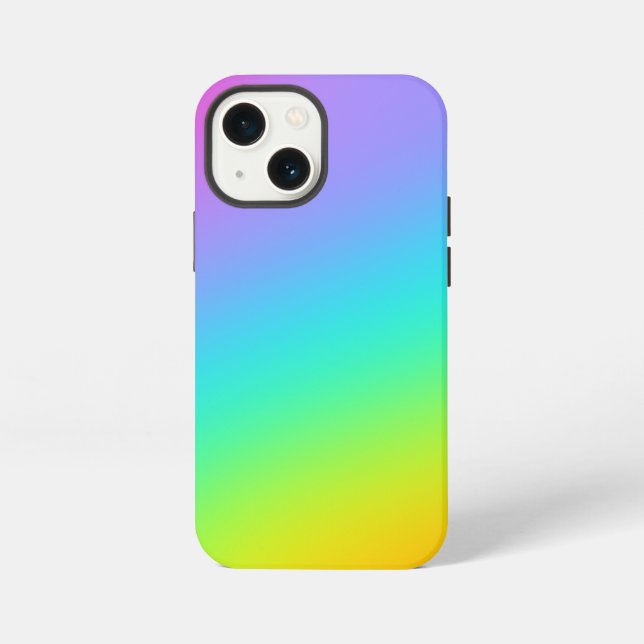 Bright Rainbow Gradient iPhone Case (Back)