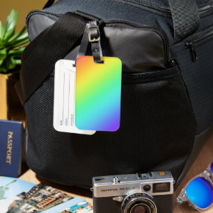 Bright Rainbow Gradient Luggage Tag