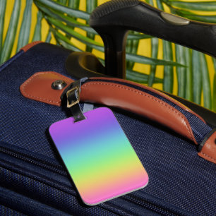 Bright Rainbow Gradient Luggage Tag
