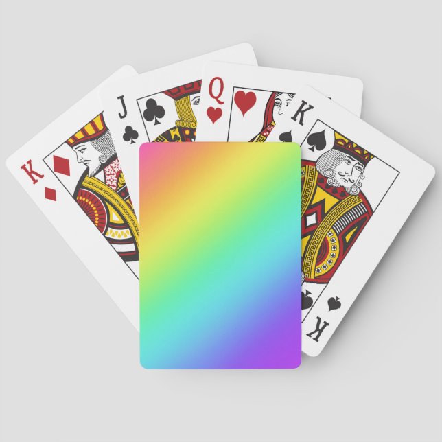 Bright Rainbow Gradient Playing Cards (Back)
