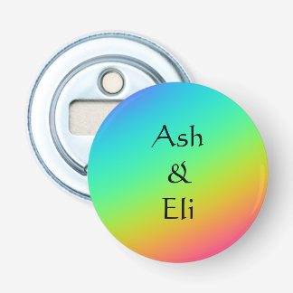 Bright Rainbow Gradient Wedding Bottle Opener