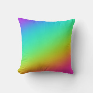 Bright Rainbow Gradient Wedding Cushion