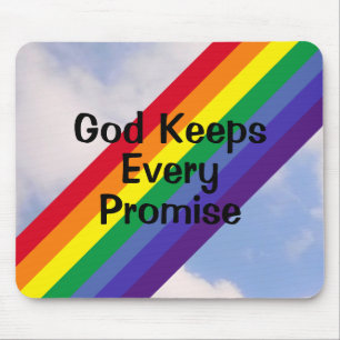 Bright Rainbow in the Sky Inspirational Cute       Mouse Pad