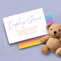 Bright Rainbow Modern Handwritten Display Shower