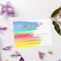 Bright Rainbow Modern LGBTQ Cheerful Gay Couple